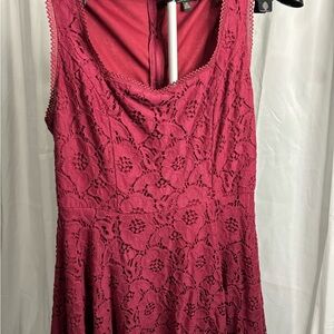 City Studio Lace Prom Dress in Deep Red